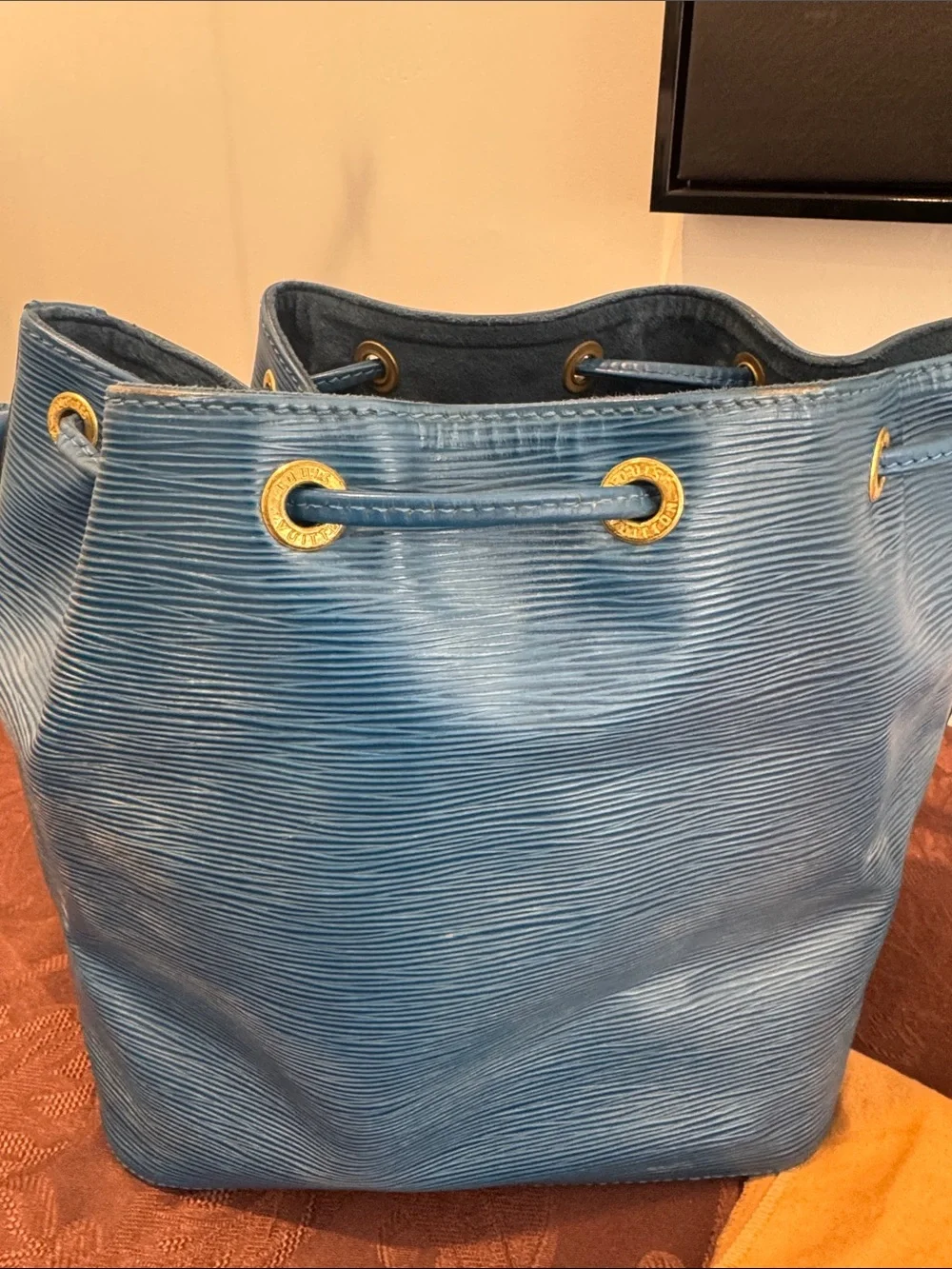 Louis Vuitton Blue Epi Leather Bag & Wallet